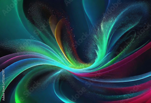 Abstract rainbow background fluid flow blue, green, Abstract wallpaper for design,