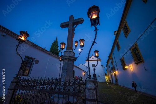 Cristo de los Faroles known as Christ of the Lanterns in Cordoba, Spain