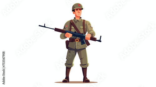 Military infantry character.