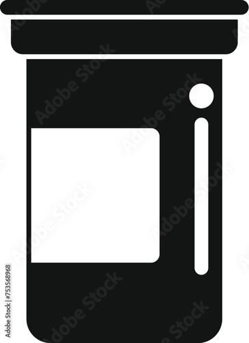 Remedy medical bottle icon simple vector. Antiviral drug. Injection supplement germ