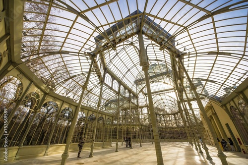 19th century glass greenhouse in Madrid, Spain