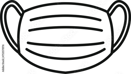 Medical care mask icon outline vector. Medical antiviral bottle. Supplement allergy