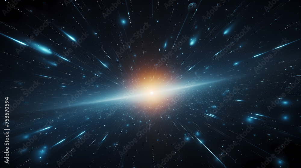 IT data and information display in modern particle energy flow, background, wallpaper