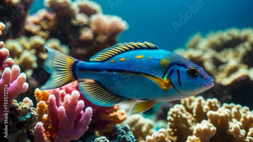 Underwater Scenery with Fish 3D Wallpaper 