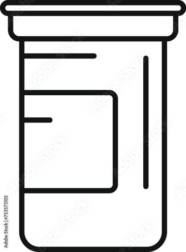 Remedy medical bottle icon outline vector. Antiviral drug. Injection supplement germ