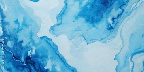 Abstract blue watercolor paint marble background , Ink colors are amazingly bright artwork watercolor