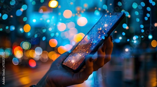 A smartphone held firmly in hand, its screen aglow with the latest insights and innovations, symbolizing connectivity and progress in the digital age.