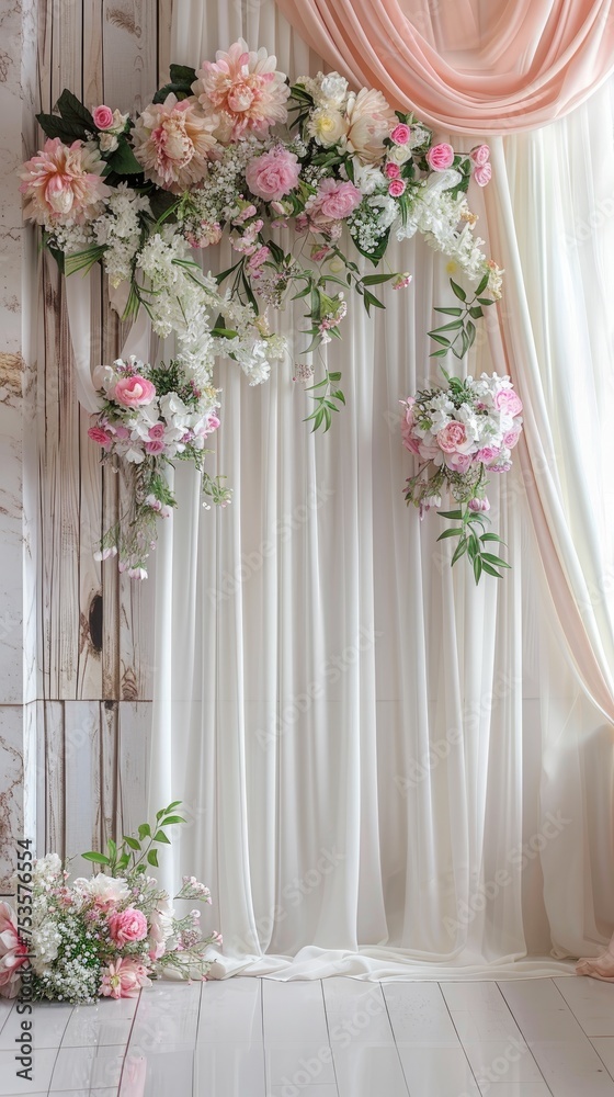 White wedding flowers and wedding decorations