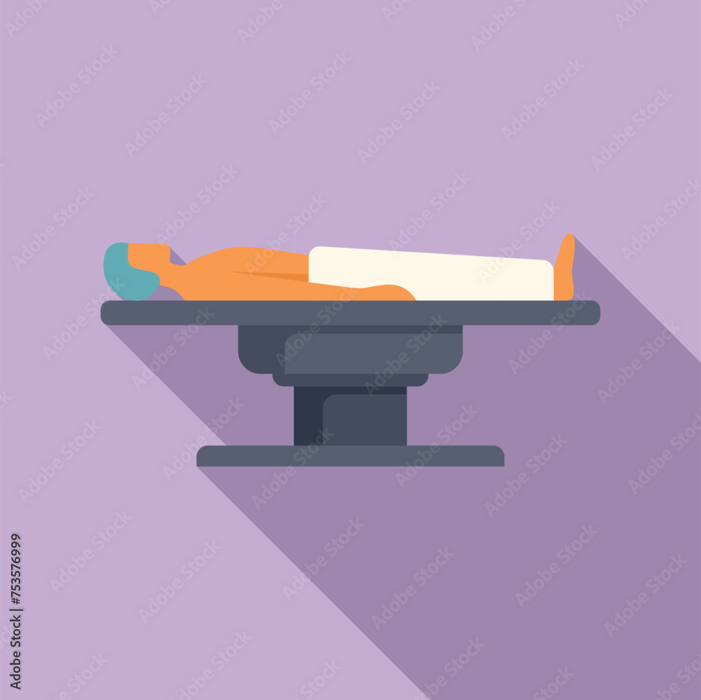 Patient nursing examination icon flat vector. Medical hospitalization. Facility treatment Patient nursing examination icon flat vector. Medical hospitalization. Facility treatment