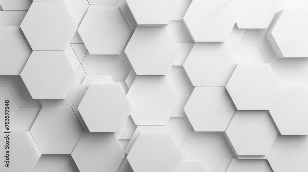 Abstract paper Hexagon white Background ,light and shadow Abstract paper Hexagon white Background ,light and shadow