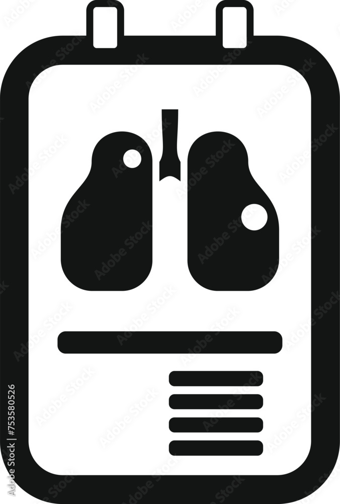 Hospitalization with lungs problem icon simple vector. Healthy patient. Medical insurance Hospitalization with lungs problem icon simple vector. Healthy patient. Medical insurance