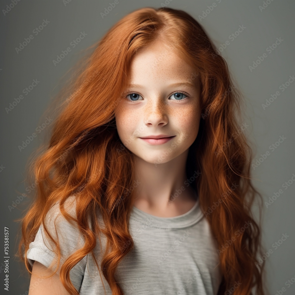 Portrait Happy smile girl under photo studio light. Portrait Happy smile girl under photo studio light.