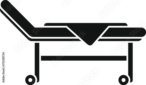 Clinic empty bed icon simple vector. Emergency hospitalization. State well venue