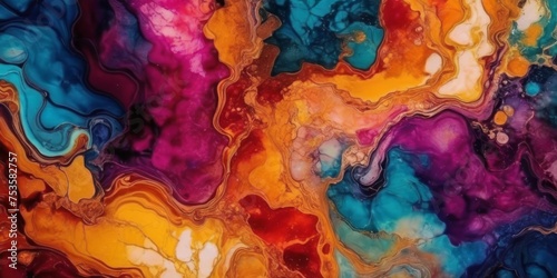 Alcohol ink colors translucent. Abstract multicolored marble texture background