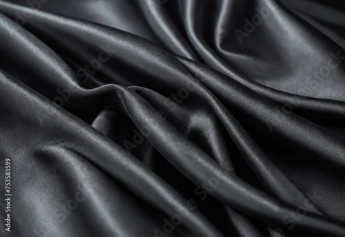 black satin background texture with folds