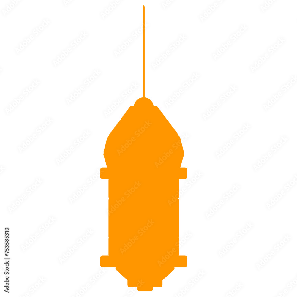 Obraz premium Yellow Lantern Ramadan Kareem Vector Icon 