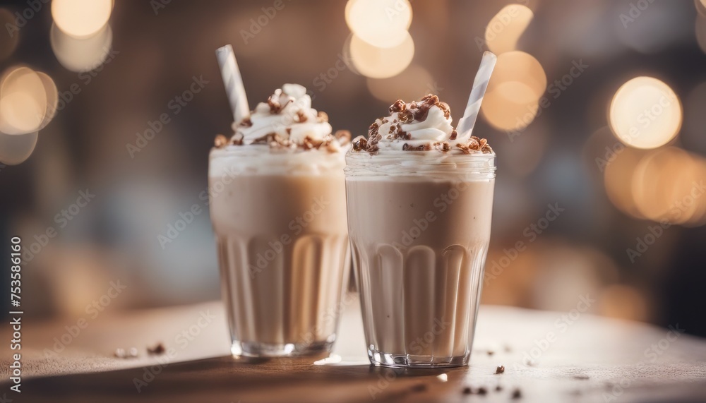 view of milkshake with some topping on top