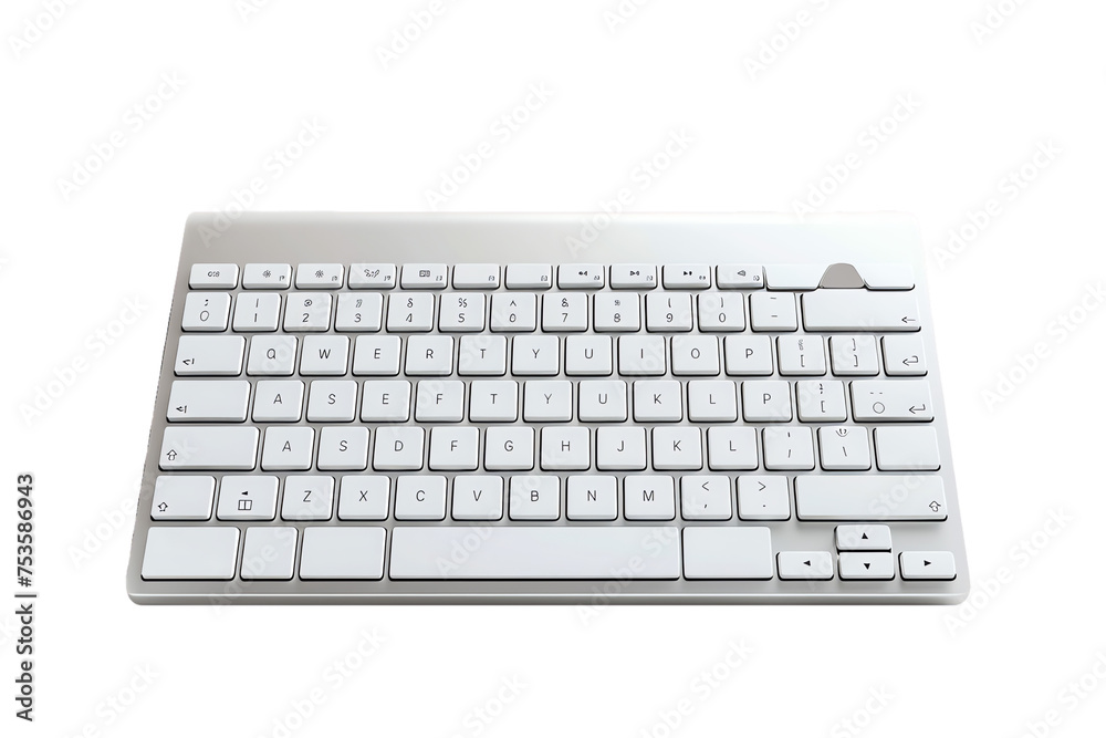 A isolated black computer keyboard for office work or data entry