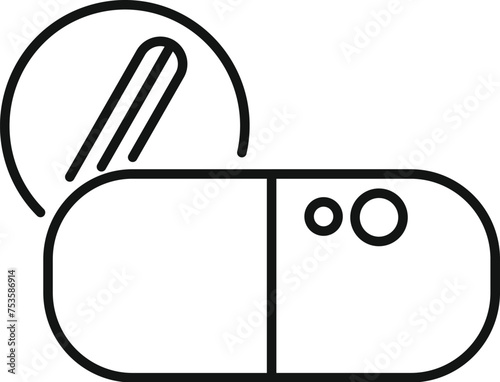 Healthy patient drugs icon outline vector. Medical hospitalization. Center condition