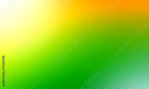 Abstract blurred background image of green, orange, yellow colors gradient used as an illustration. Designing posters or advertisements.