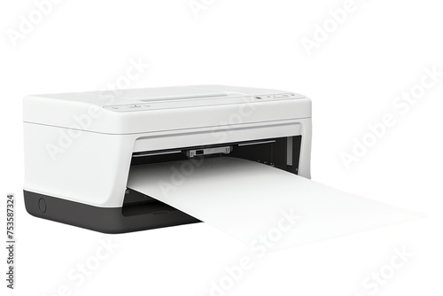 tranparent background printer isolated, office equipment for printing documents, using laser technology, inkjet and toner for digital printing photo