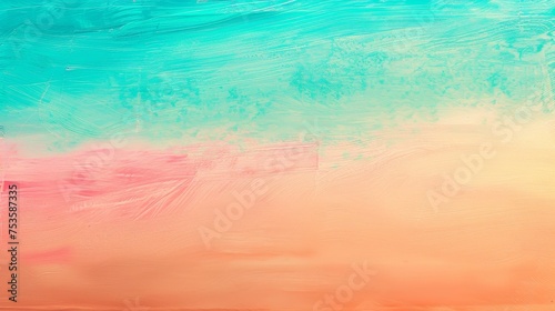 Tropical Paradise - A vibrant gradient from turquoise to pink, embodying a tropical island sunset, with a smooth, sandy texture. 