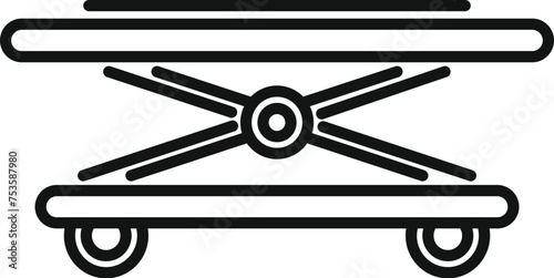 Emergency bed for hospitalization icon outline vector. Clinic room. Healthy location