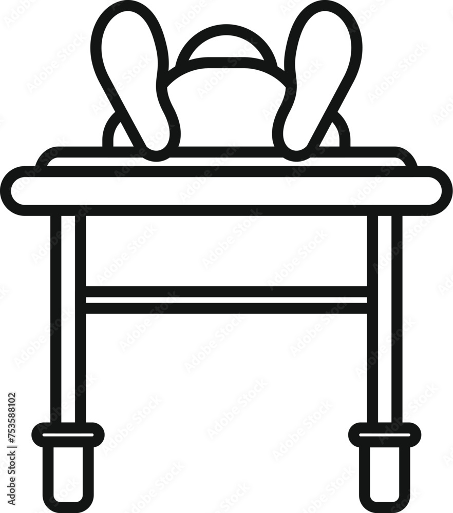 Clinic bed patient icon outline vector. Well state medication. Healthy insurance Clinic bed patient icon outline vector. Well state medication. Healthy insurance
