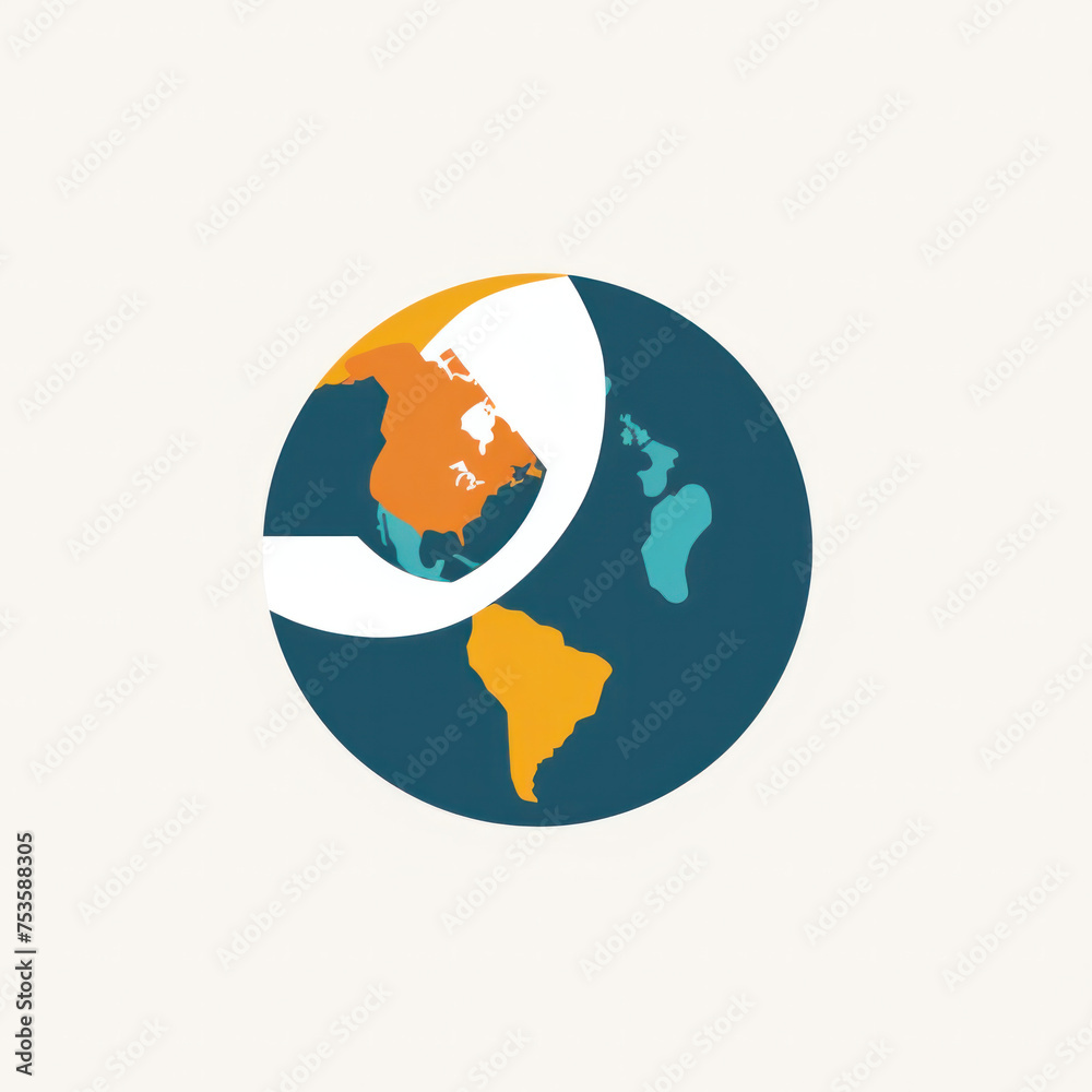 Flat modern logo for an educational program specializing in global health Flat modern logo for an educational program specializing in global health