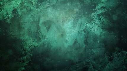Elegant dark emerald green background with black shadow border and old vintage grunge texture design
