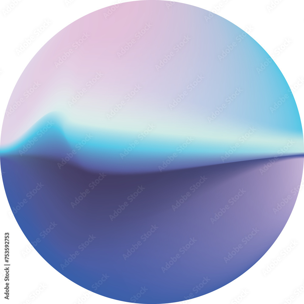 Abstract Round Sphere Shape with Fluid Blue, Purple and Pink Colors Abstract Round Sphere Shape with Fluid Blue, Purple and Pink Colors