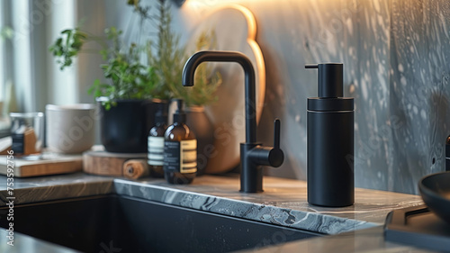 Modern kitchen sink and accessories