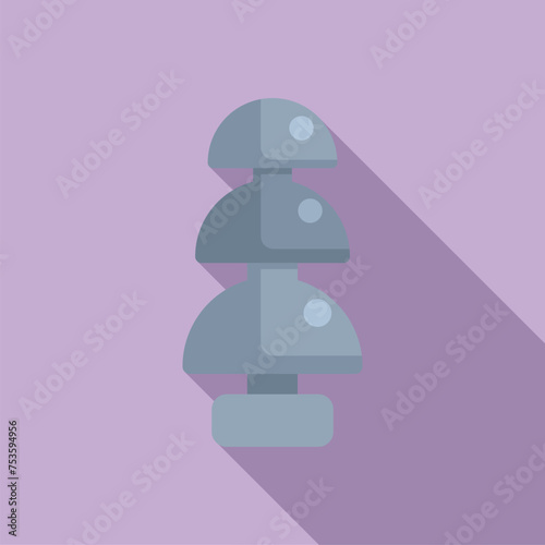 Long ear plug icon flat vector. Safety guard. Gear healthcare equipment