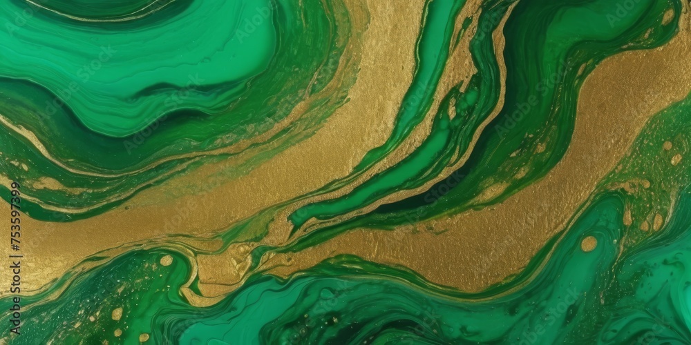 Ink fluid art Green and gold abstract texture rustic matt texture, polished Ink fluid art Green and gold abstract texture rustic matt texture, polished