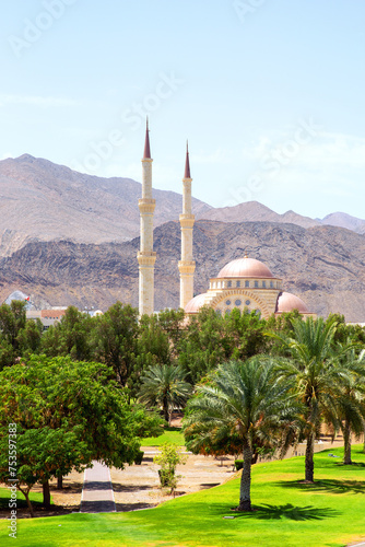 Said Bin Taimur Mosque at day in city of Muscat. Sultanate of Oman