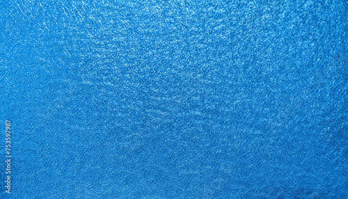 Blue metallic foil paper texture background. Close up