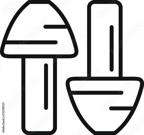 Anti sound earplugs icon outline vector. Sound equipment. Foam cover reduction