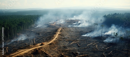 Devastating Forest Fire Engulfs Lush Woodland in Destructive Flames