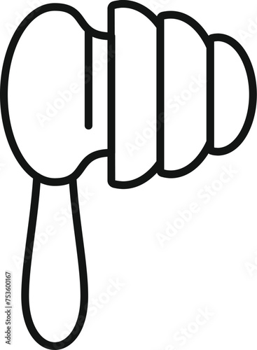 Auditory ear plug icon outline vector. Health care protection. Silicone cover canal