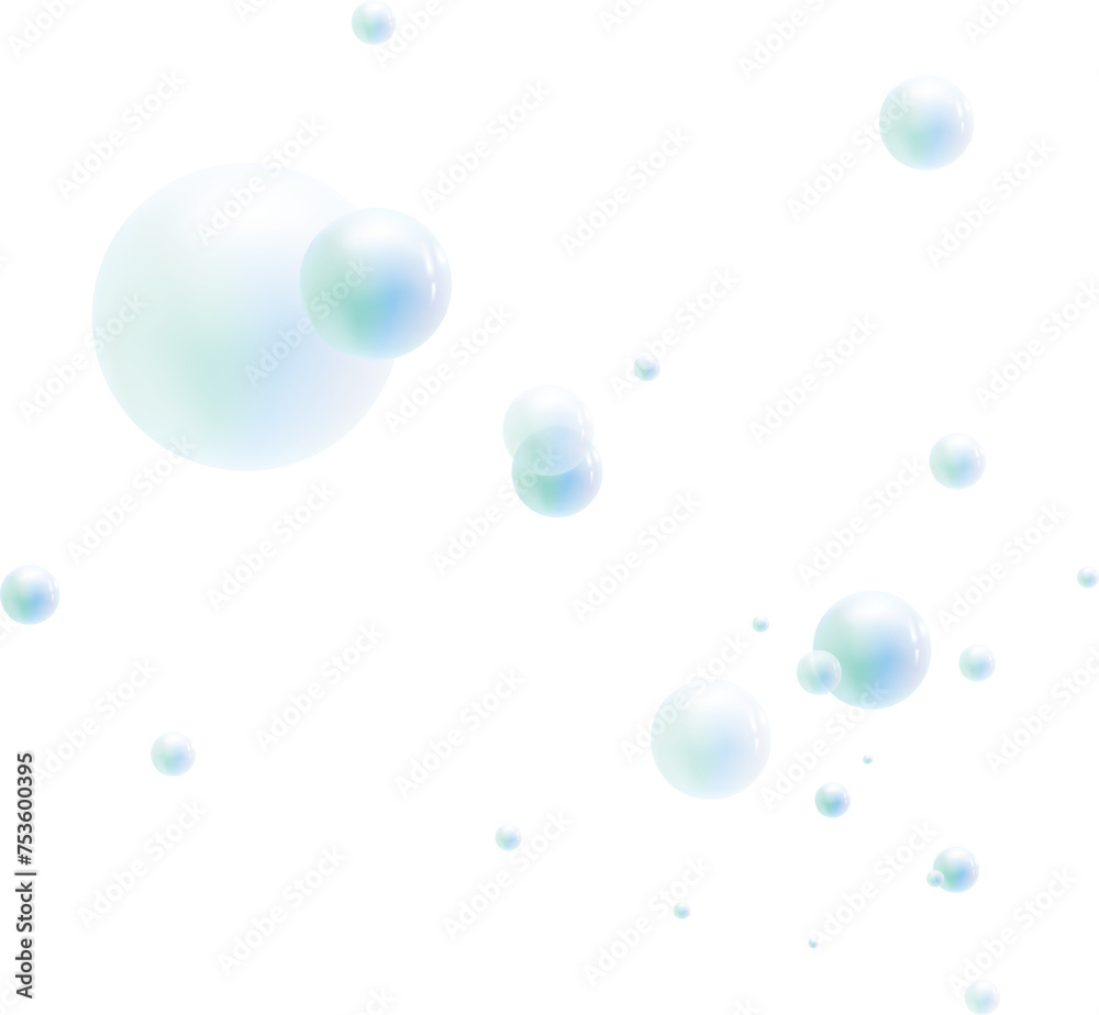 Blue bubbles floating in the air Blue bubbles floating in the air