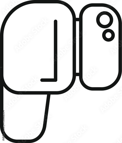 Individual earplug icon outline vector. Guard audio. Sound noise reduction