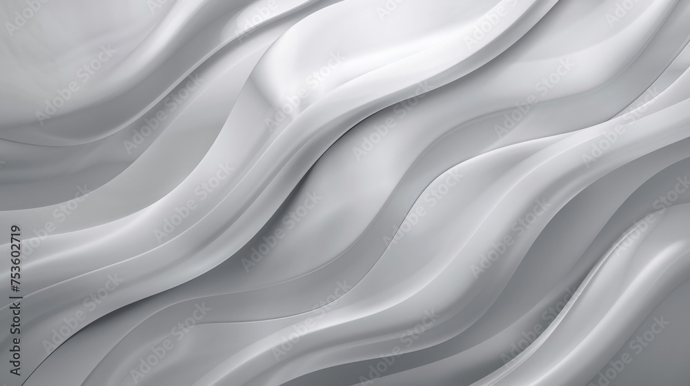 Obraz premium Soft grey abstract background with wavy forms.