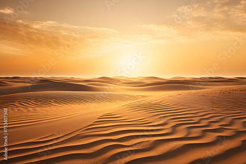sunset in the sand, sunset in the desert, generative ai