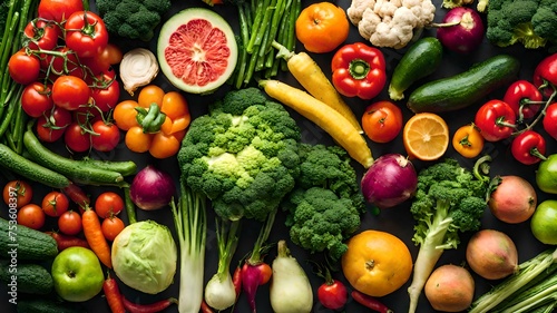 vegetables and fruits background