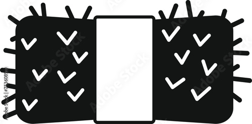 Big bale hay icon simple vector. Natural food bail. Farm nature organic
