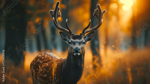 a cinematic and Dramatic portrait image for deer