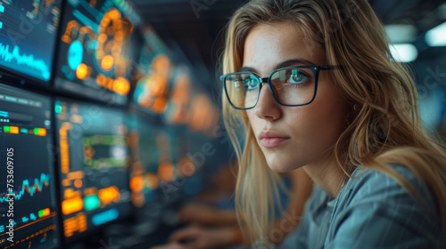 Business professionals. Group of young confident business people analyzing data using computer while spending time in the office.