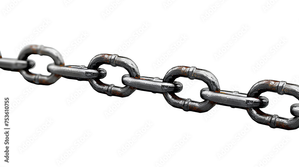 Obraz premium Chain PNG . stainless steel chain isolated. Metal chain PNG. Iron chain. Chrome chain PNG. Chain top view png. chain flat lay png