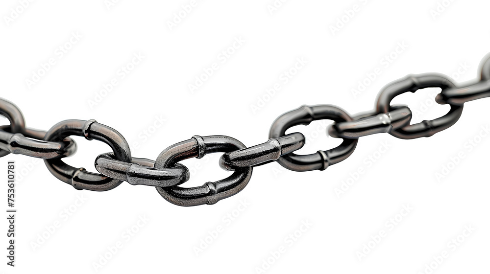 Fototapeta premium Chain PNG . stainless steel chain isolated. Metal chain PNG. Iron chain. Chrome chain PNG. Chain top view png. chain flat lay png