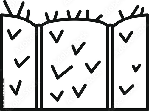 Farm roll harvesting icon outline vector. Nature country food. Rural rail grass